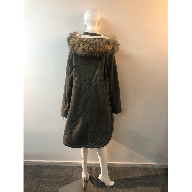 DAMEN DUNKELGRAU GEPOLSTERTER MANTEL RLWPC0071