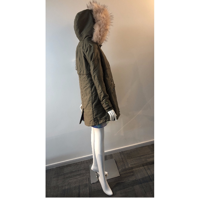 KHAKI-KAPUZENMANTEL DER DAMEN RLWPC0074