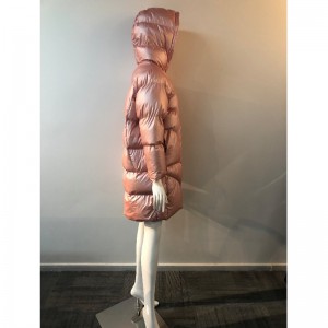 LANGER PUFFERMANTEL DER DAMEN IN ROSA RLWPC0081