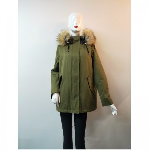 DAMEN DUSCHFESTER MANTEL AUS KHAKI RLWPC0087