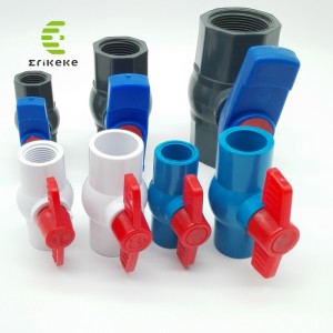 Hochdruck-PVC-Kugelhahn (glattes Ende, bündiges Ende, Gewindeende)