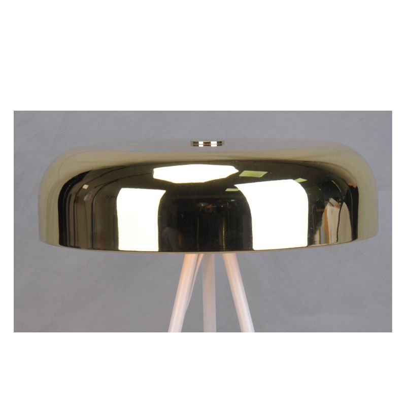 Stativtischlampe mit Metallschirm