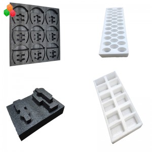 hochwertige maßgeschneiderte form gestanzte packung epe innere schaum stoßfest bunte epe schaumstoffeinlage für weinflasche verpackungsmaterial