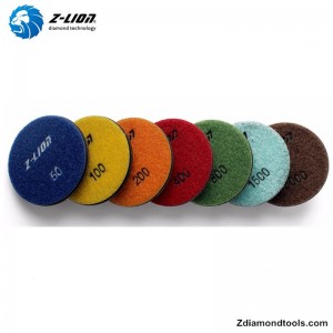 Z-LION ZL-16K Diamant-Nasspolierpads für Beton- und Steinprojekte