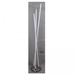 LED tripod floor lamp with 3pcs acrylic straight tube