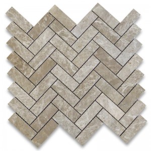 Emperador Light 1x1 quadratische Mosaikfliese poliert