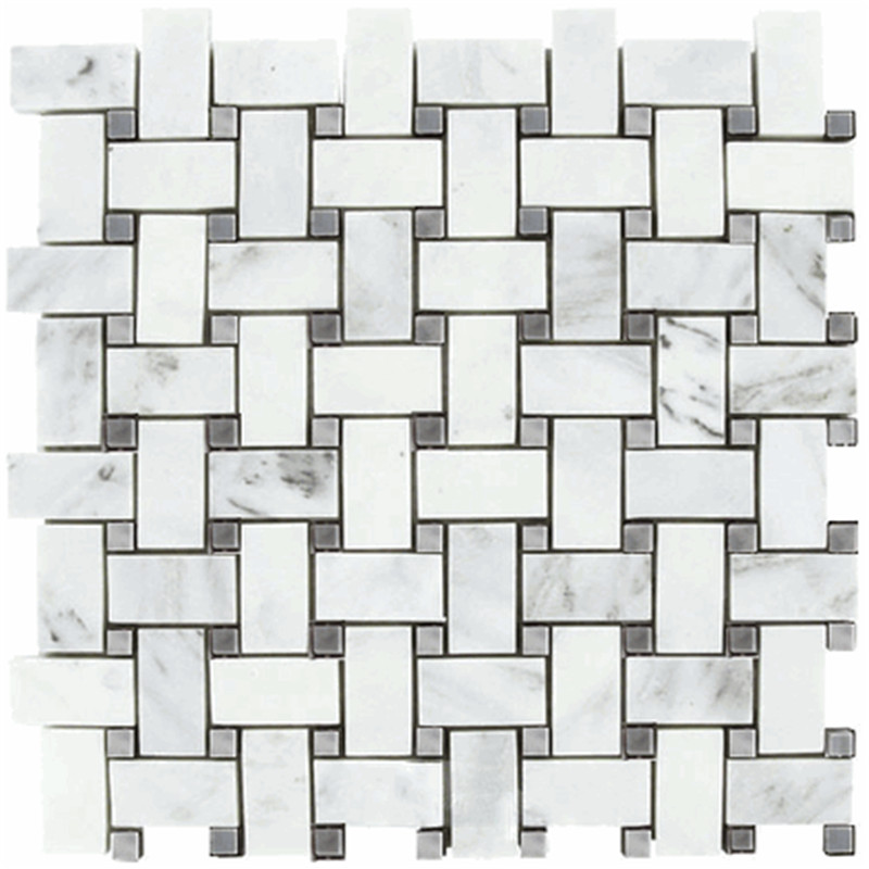 Carrara Bianco geschliffene Chevron Multi Marmor Boden Wand Mosaik