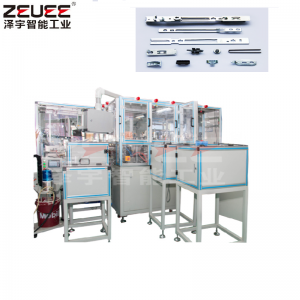 Teile von Fenster- und Türbeschlägen für die automatische Montage des Riegelhebels