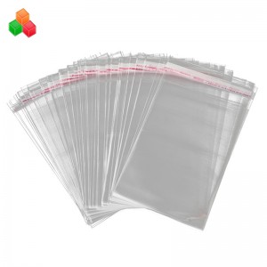 kundenspezifische starke transparente selbstklebende versiegelnde Plastikkleiderverpackungstasche opp Plastiktaschen für Kleidung \/ T-Shirt \/ Imbiß