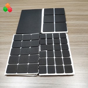 Dongguan entworfene Größe selbstklebende Gummi Möbel Tischbein Füße Protector Pad Eva Schaum Stuhl Bein gleitet Protector