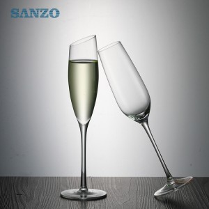 SANZO Böhmisches Champagnerglas Kundenspezifisches handgemachtes Champagnerglas Werbeartikel Heißer Verkauf Farbiges Champagnerglas