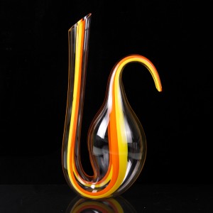 Sanzo neue Produkte mundgeblasen Bleifreies Kristall Rotweinkaraffe rundes Glas Karaffe als Geschenk