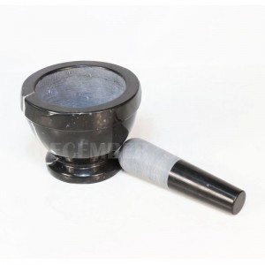 Schwarzer Marmor Mörser & Pistill