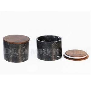 Kanisterset aus schwarzem Marmor