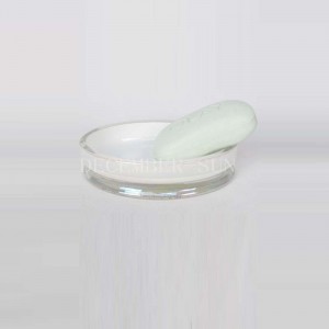 Quadratisches Weiß mit goldbeschriftetem Glasbadzubehör mit Zahnbürstenhalter