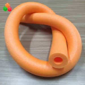 Dongguan benutzerdefinierte Logo Form ROHS 10mm 20mm weiß expandiertem Epe Polyethylen Schaum Backer Stange Rohr Nudelrohr für Kinder \/ Erwachsene