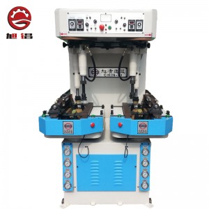 Schuh, der automatische Sohlenpressmaschine herstellt