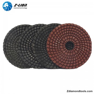 ZL-123CM 4 Zoll Betonpolierharzpads mit Füllmetall