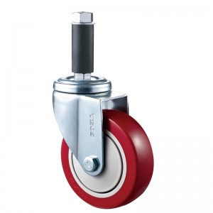 Medium Duty - Verchromtes Gehäuse mit rotem Diamand TPE-Rad