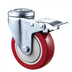 Medium Duty - Verchromtes Gehäuse mit rotem Diamand TPE-Rad