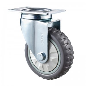 Medium Duty - Verchromtes Gehäuse mit grauem Diamand TPE-Rad