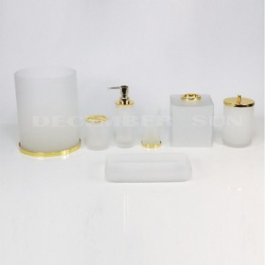 Offensichtliche Wirkung Frost Glasbadezimmerzubehör-Sets