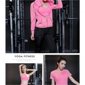 FDMF002-Frauen 5pcs Sport Anzüge Fitness Yoga Running Athletic Trainingsanzüge