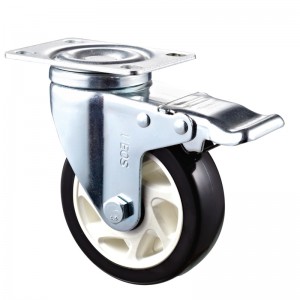 Medium Duty - Verchromtes Gehäuse mit weißem Diamand TPE-Rad