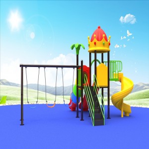 Outdoor Kronendach Spielhaus Spielgeräte mit Kinderschaukel Rutschspiel für Kinder