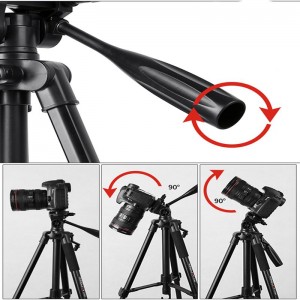 KINGJOY leichtes Flip-Lock-Videostativ VT-860 mit Drei-Wege-Kopf