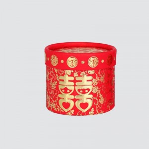 Kundenspezifische Hochzeits-glückliche Ereignis-Zylinder-Kasten-Süßigkeits-Nahrungsmittelgeschenkbox
