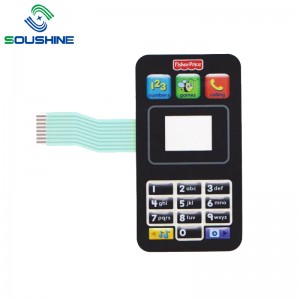 OEM hochwertige 6 geprägte Folientastatur mit Stecker