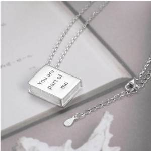 925 Sterling Silber Memory Feuerbestattung Buch Anhänger Baum Halskette Schmuck