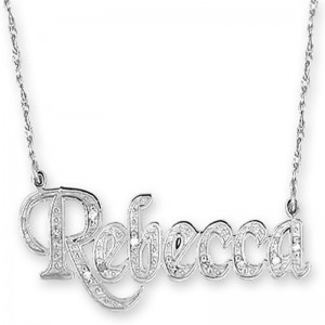 Anweisung Anhänger personalisierte Halskette Name Halskette Gold Silber