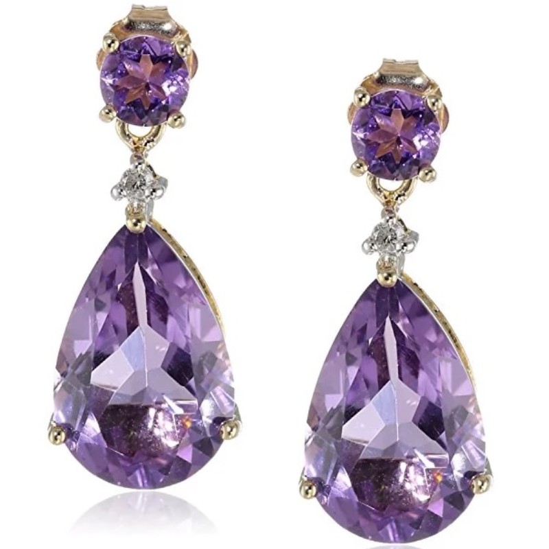 Schmuck baumeln Ohrringe neuesten Ohrringe amythest synthetischen Edelstein Ohrringe