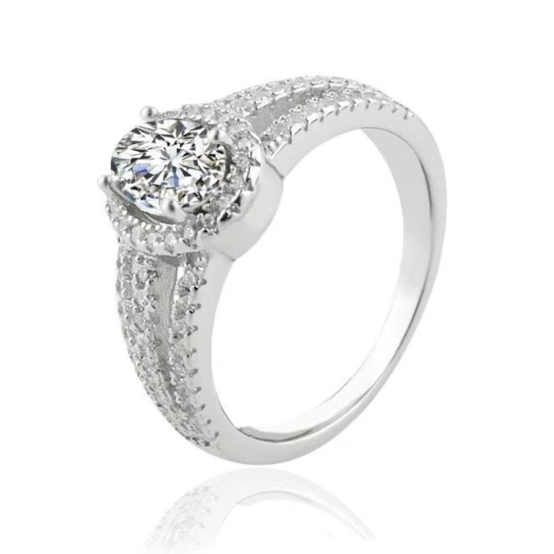 Verlobungsringe Weißgold Zirkonia Ringe Moissanite Ringe versprechen Ringe für Frauen