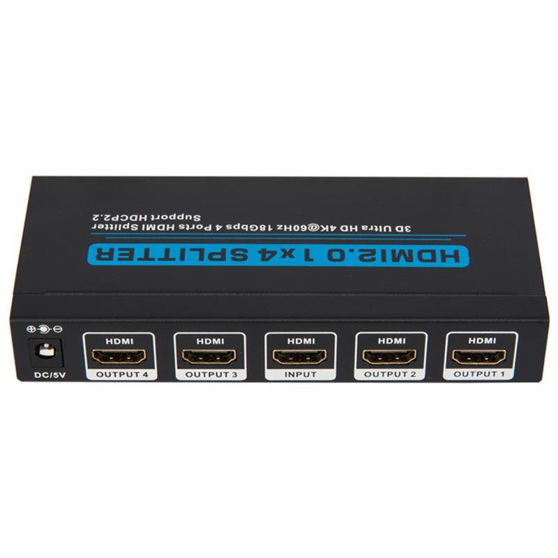 V2.0 HDMI 1x4 Splitter Unterstützung 3D Ultra HD 4Kx2K @ 60Hz HDCP2.2