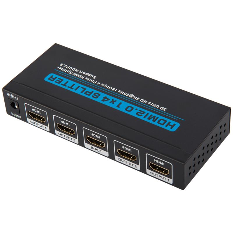 V2.0 HDMI 1x4 Splitter Unterstützung 3D Ultra HD 4Kx2K @ 60Hz HDCP2.2