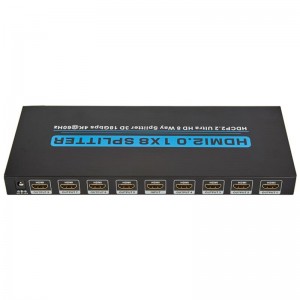 V2.0 HDMI 1x8 Splitter Unterstützung 3D Ultra HD 4Kx2K @ 60Hz HDCP2.2