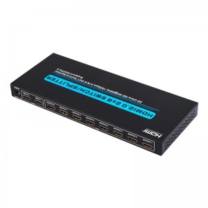 V2.0 HDMI 2x8 Switch \/ Splitter-Unterstützung 3D Ultra HD 4Kx2K @ 60Hz HDCP2.2