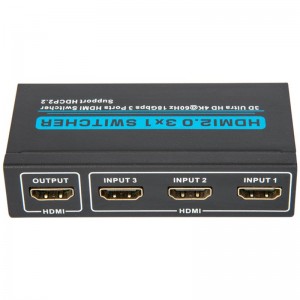 V2.0 HDMI 3x1 Switcher Unterstützt 3D Ultra HD 4Kx2K @ 60Hz HDCP2.2
