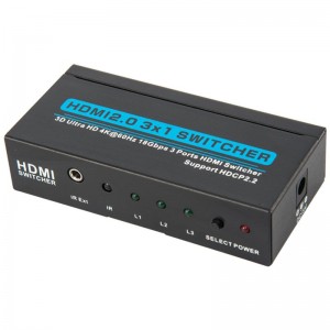 V2.0 HDMI 3x1 Switcher Unterstützt 3D Ultra HD 4Kx2K @ 60Hz HDCP2.2