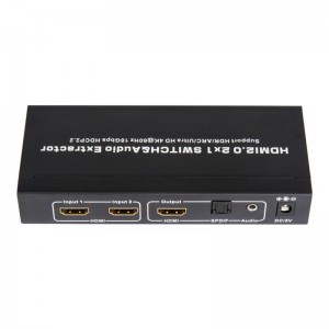 V2.0 HDMI 2x1 Switcher & Audio Extractor Unterstützung ARC Ultra HD 4Kx2K @ 60Hz HDCP2.2 18Gbps