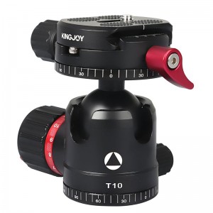 Kingjoy T10 Low Profile Kugelkopf mit Panorama-Schnellwechselplatte