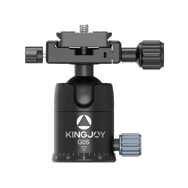 KINGJOY G0S neues Design 360-Grad-Rotationskugelkopf mit Arca Swiss Quick Release Plate