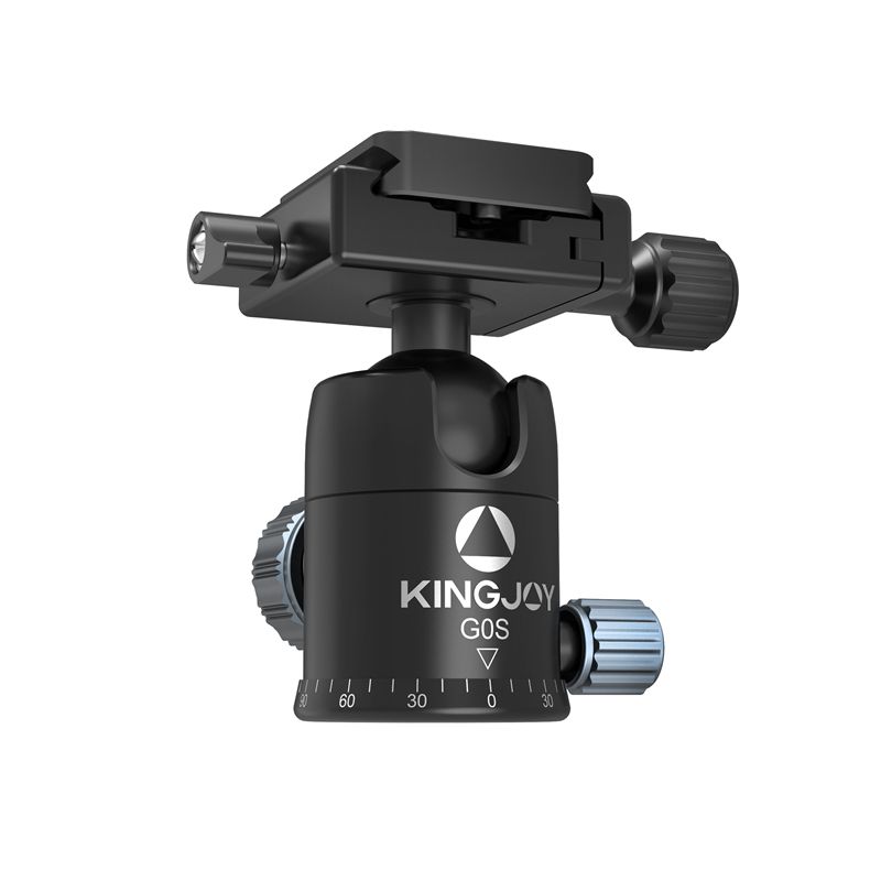 KINGJOY G0S neues Design 360-Grad-Rotationskugelkopf mit Arca Swiss Quick Release Plate