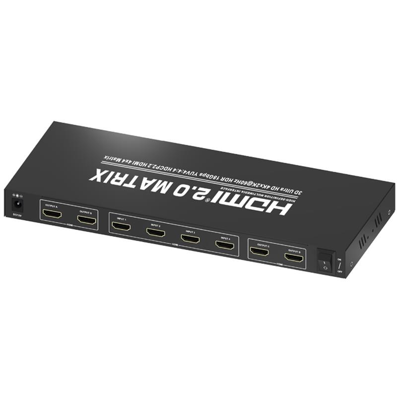 V2.0 HDMI 4x4 Matrix Unterstützung Ultra HD 4Kx2K @ 60Hz HDCP2.2 18Gbps