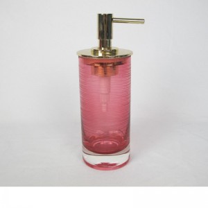 Runde Gravurstreifen mit farbigem Streuglas-Badaccessoires-Set