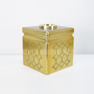 Rundes lasergeschnittenes Mosaikgoldmusterglas-Badezimmerzubehör