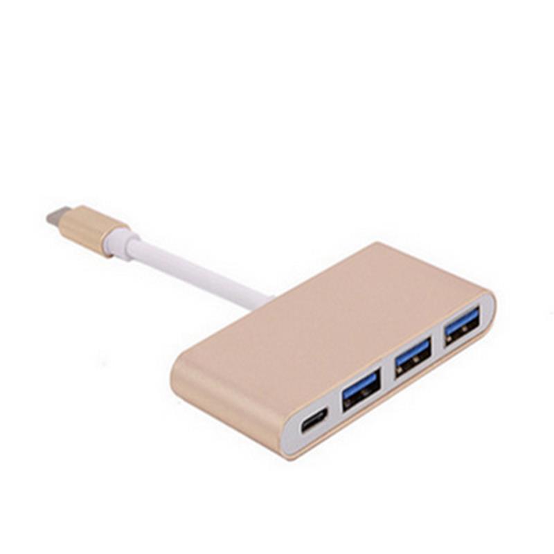 4-in-1 USB Typ C auf USB 3.0x3 + Typ C Hub Adapter